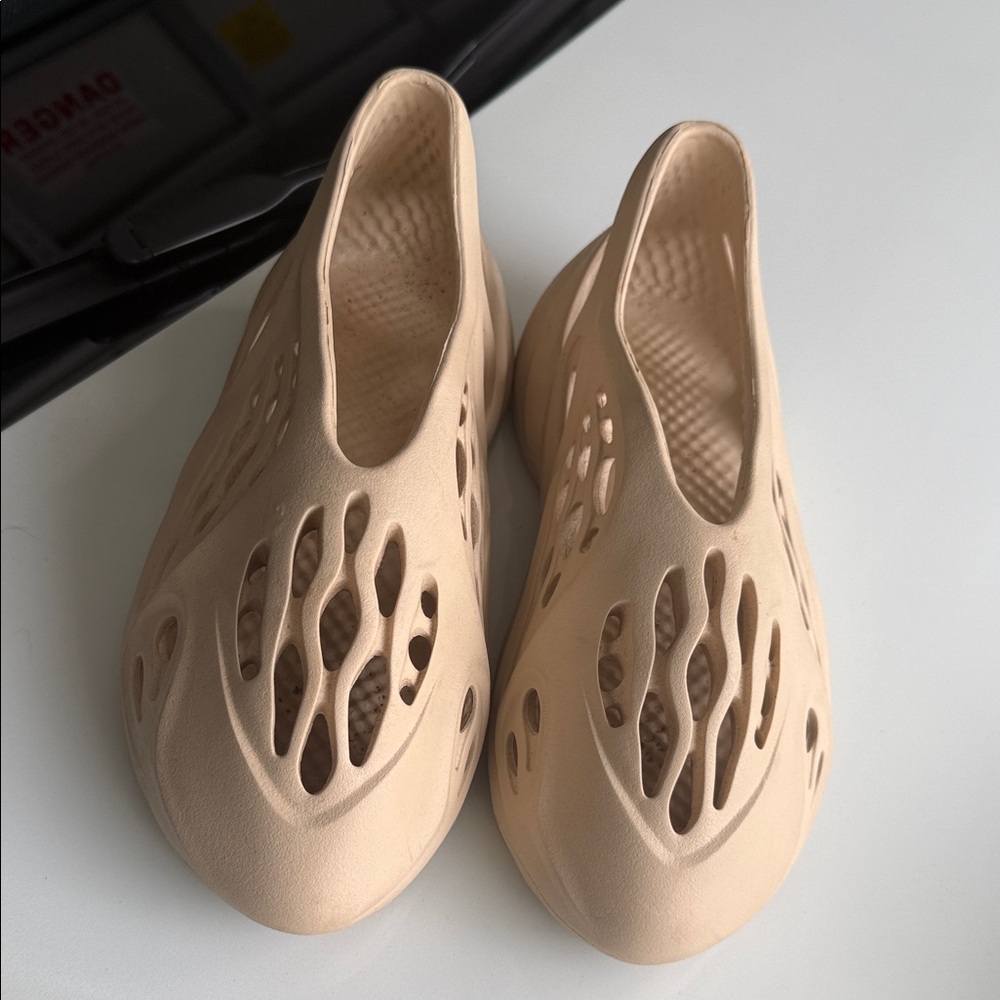 Adidas Yeezy Cream Slip-On Mules